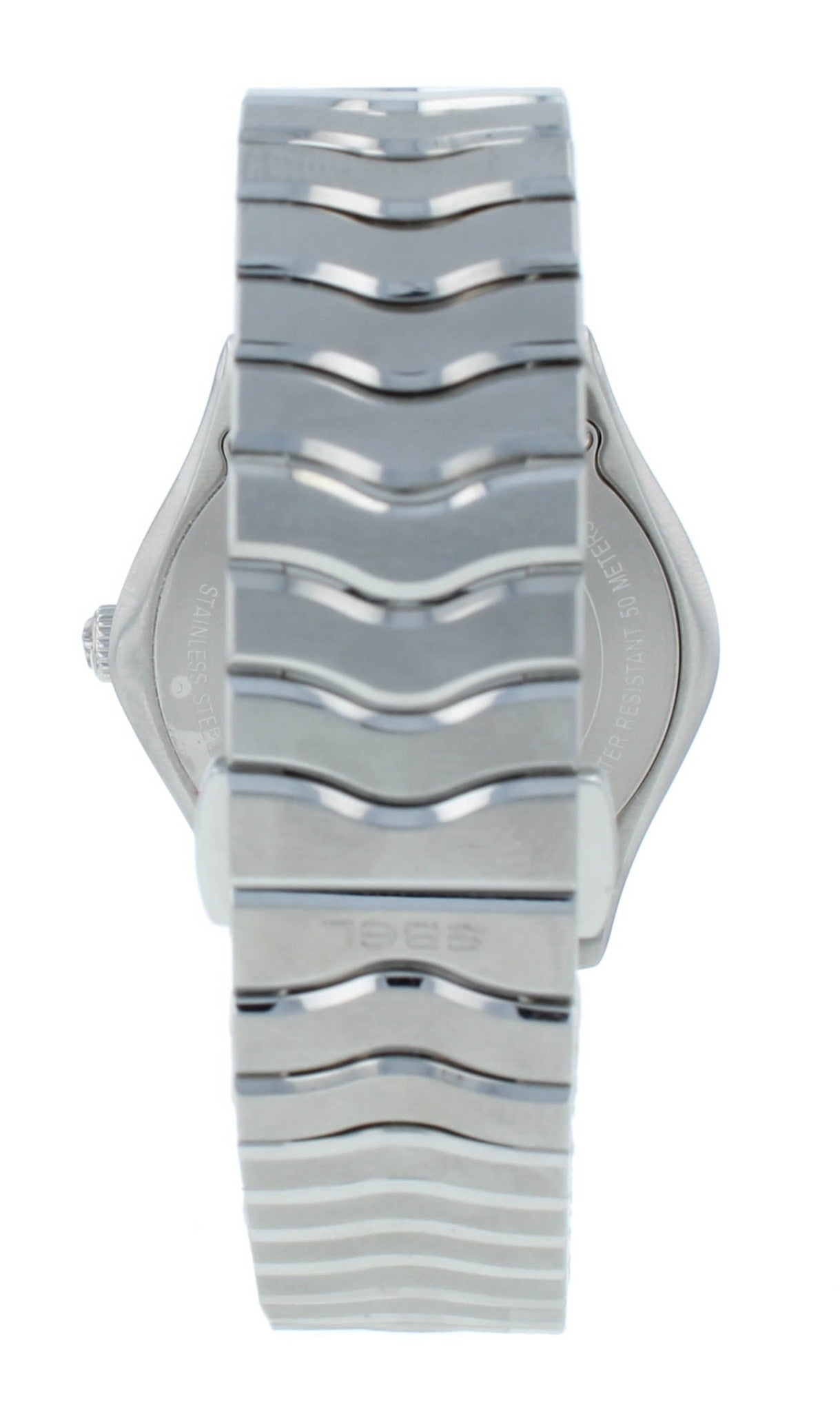 Ebel Wave 35mm Quartz Gray Dial Diamond Bezel Ladies Watch 1216304