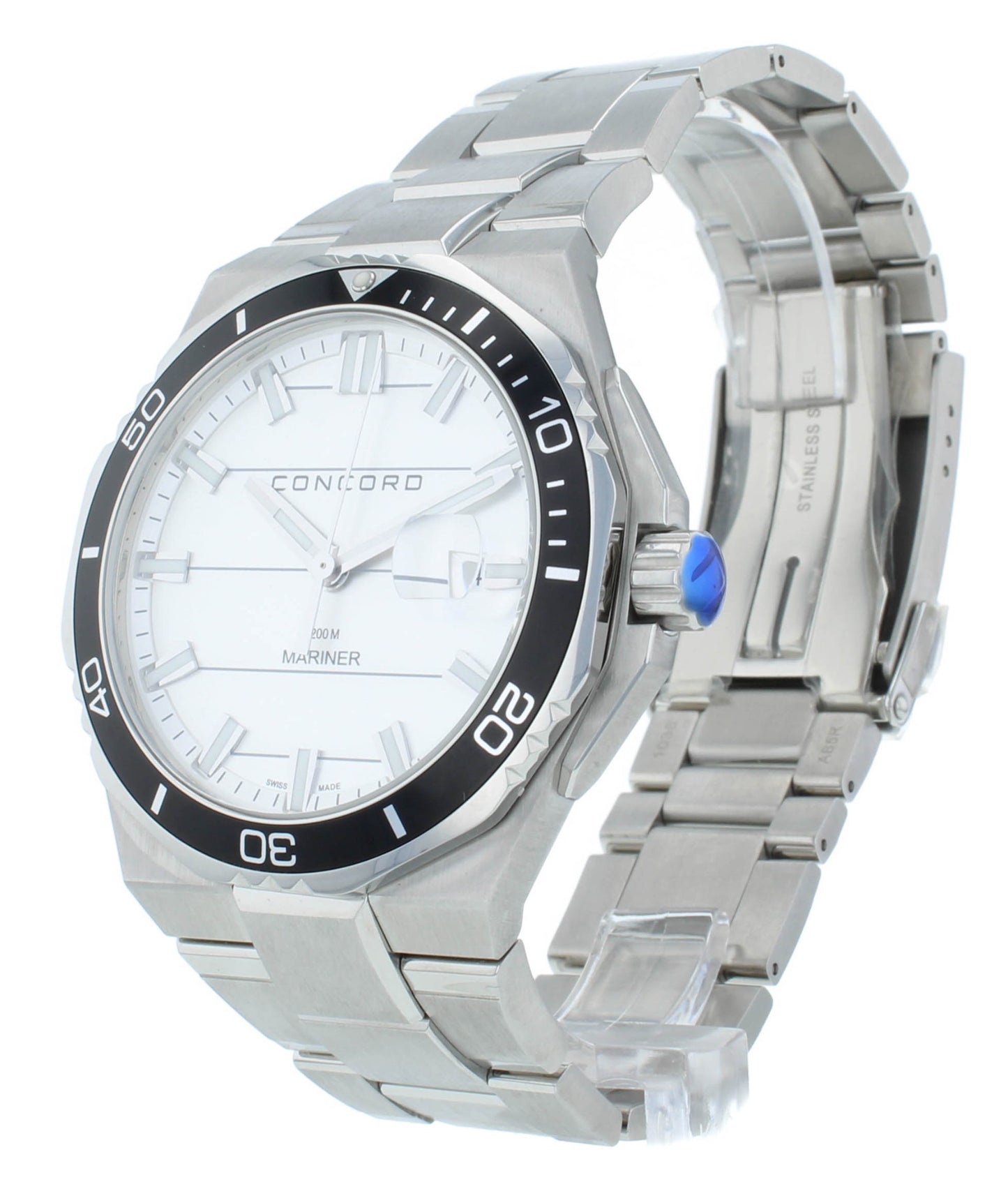 Concord Mariner Quartz Stainless Steel Silver Dial 43mm Men's Watch 320353