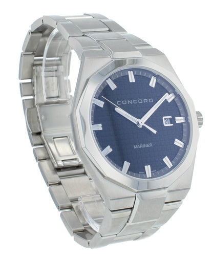 Concord Mariner Quartz Stainless Steel Black Dial 41mm Men's Watch 320377