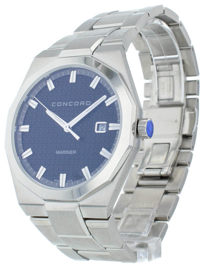 Concord Mariner Quartz Stainless Steel Black Dial 41mm Men's Watch 320377