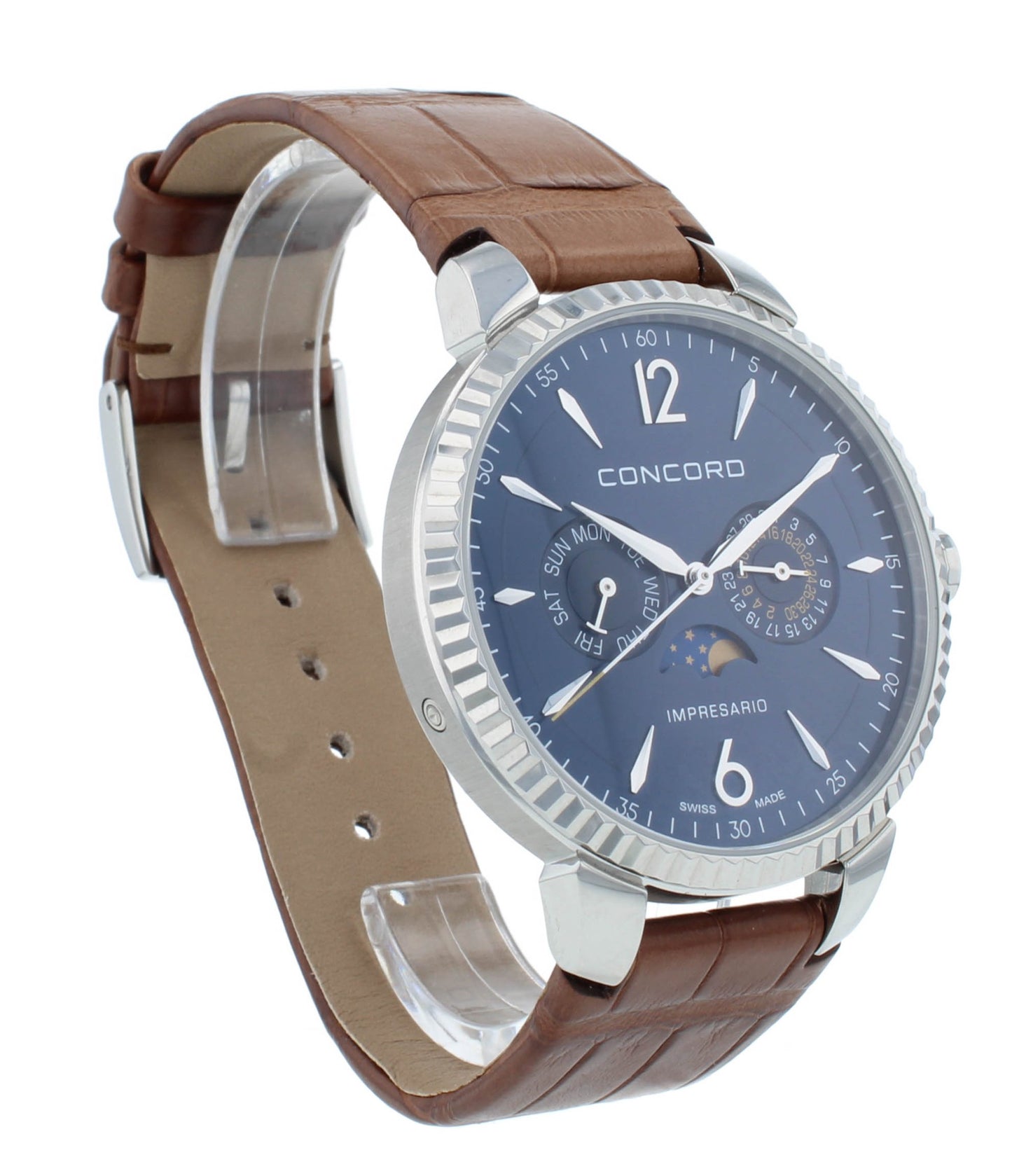 Concord Impresario 41mm Triple Date Moonphase Quartz  Men's Watch 320442