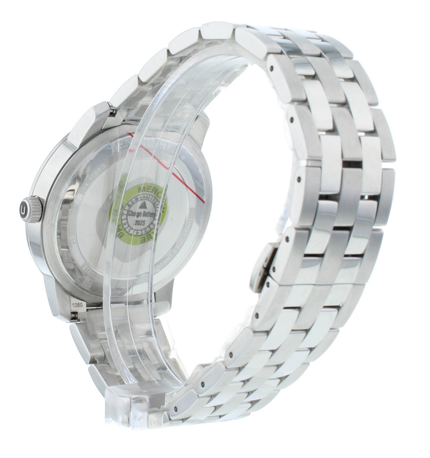 Concord Bennington 40mm Quartz Silver Dial Diamond Bezel Men's Watch 320486