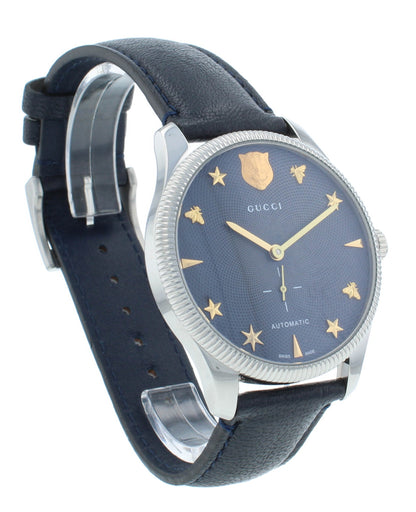 Gucci G-Timeless 40mm Automatic Stainless Steel Blue Dial Men's Watch YA126347