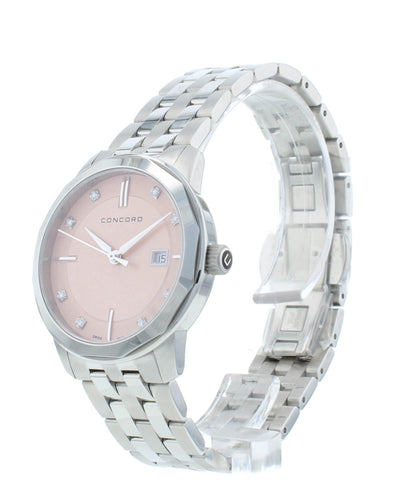 Concord Bennington 31mm Pink Diamond Dial Quartz Ladies Watch 320479