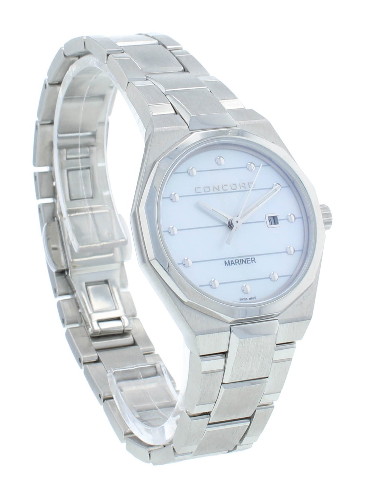 Concord Mariner Quartz White MOP Diamond Dial 30mm Ladies Watch 320298