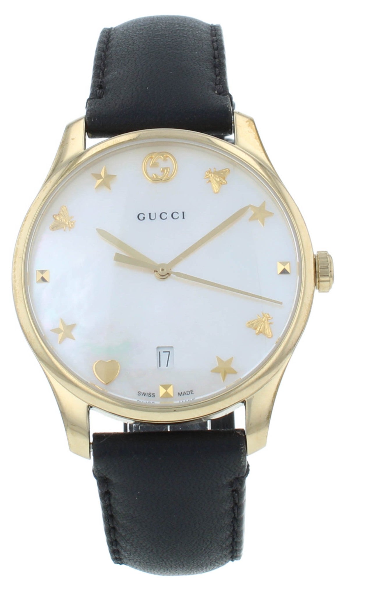 Gucci G-Timeless 36mm Quartz Stainless Steel White Dial Ladies Watch YA1264044
