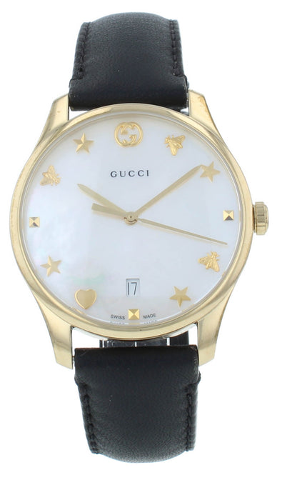 Gucci G-Timeless 36mm Quartz Stainless Steel White Dial Ladies Watch YA1264044