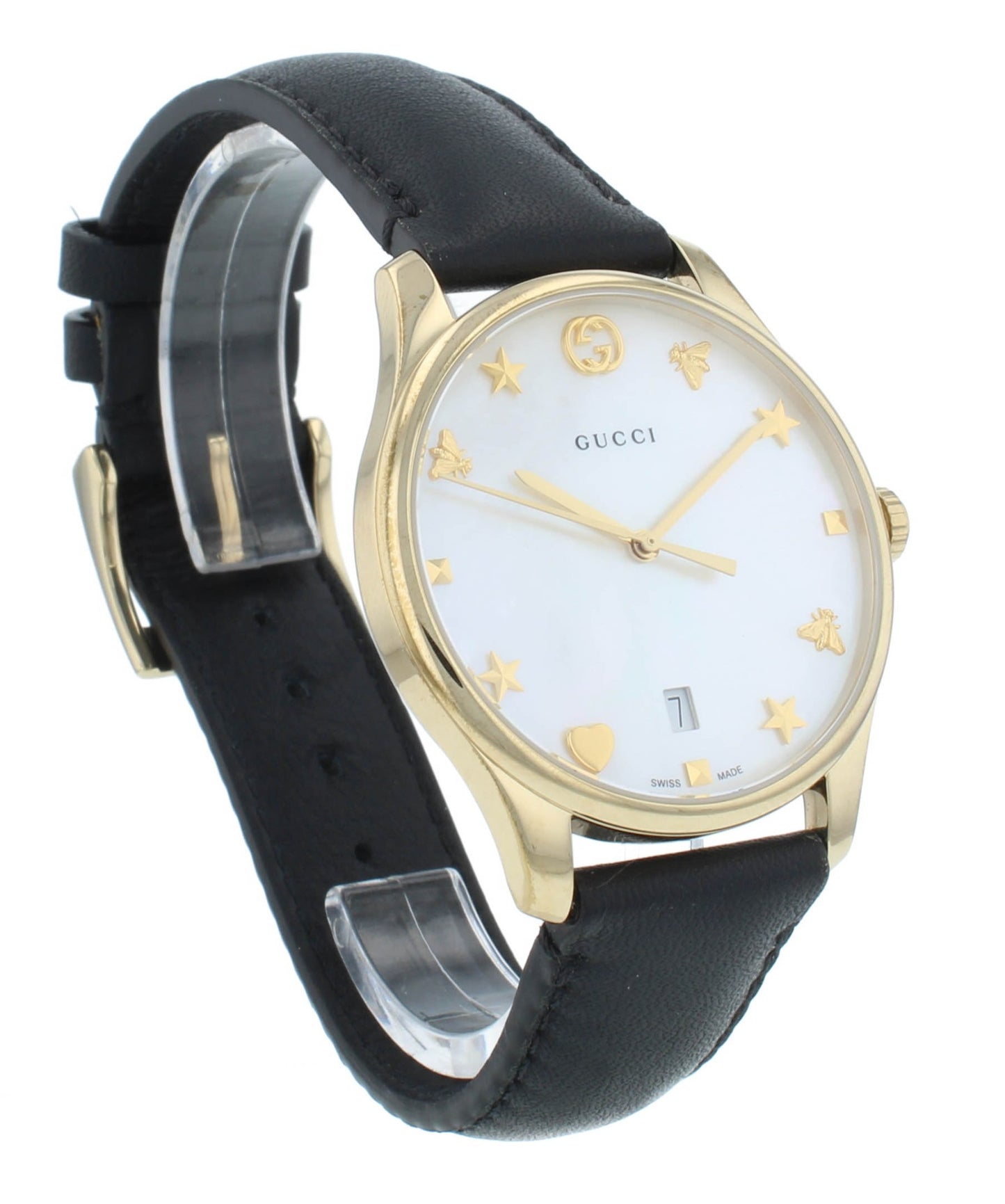 Gucci G-Timeless 36mm Quartz Stainless Steel White Dial Ladies Watch YA1264044