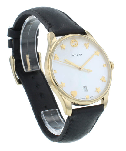 Gucci G-Timeless 36mm Quartz Stainless Steel White Dial Ladies Watch YA1264044