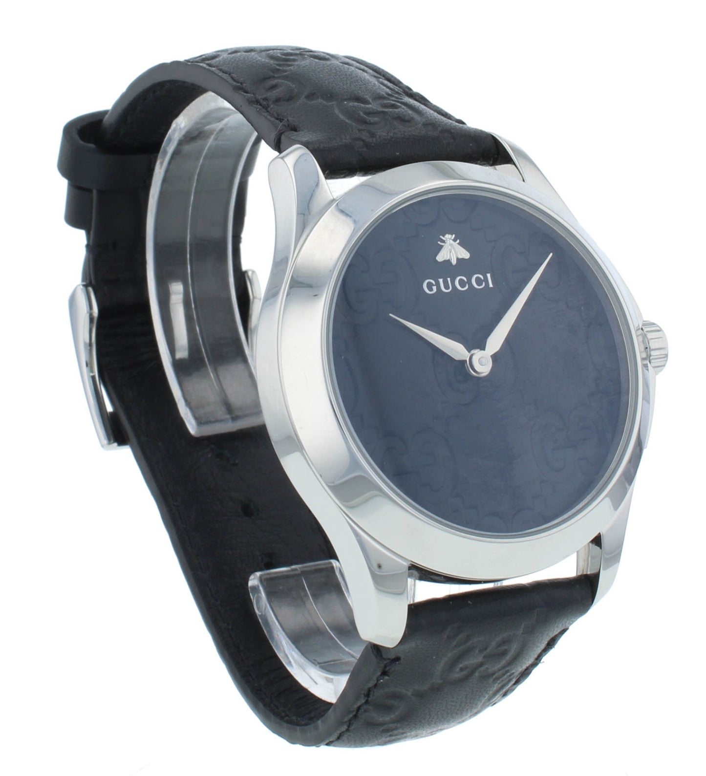 Gucci G-Timeless 38mm Quartz Stainless Steel Black Dial Men's Watch YA1264031