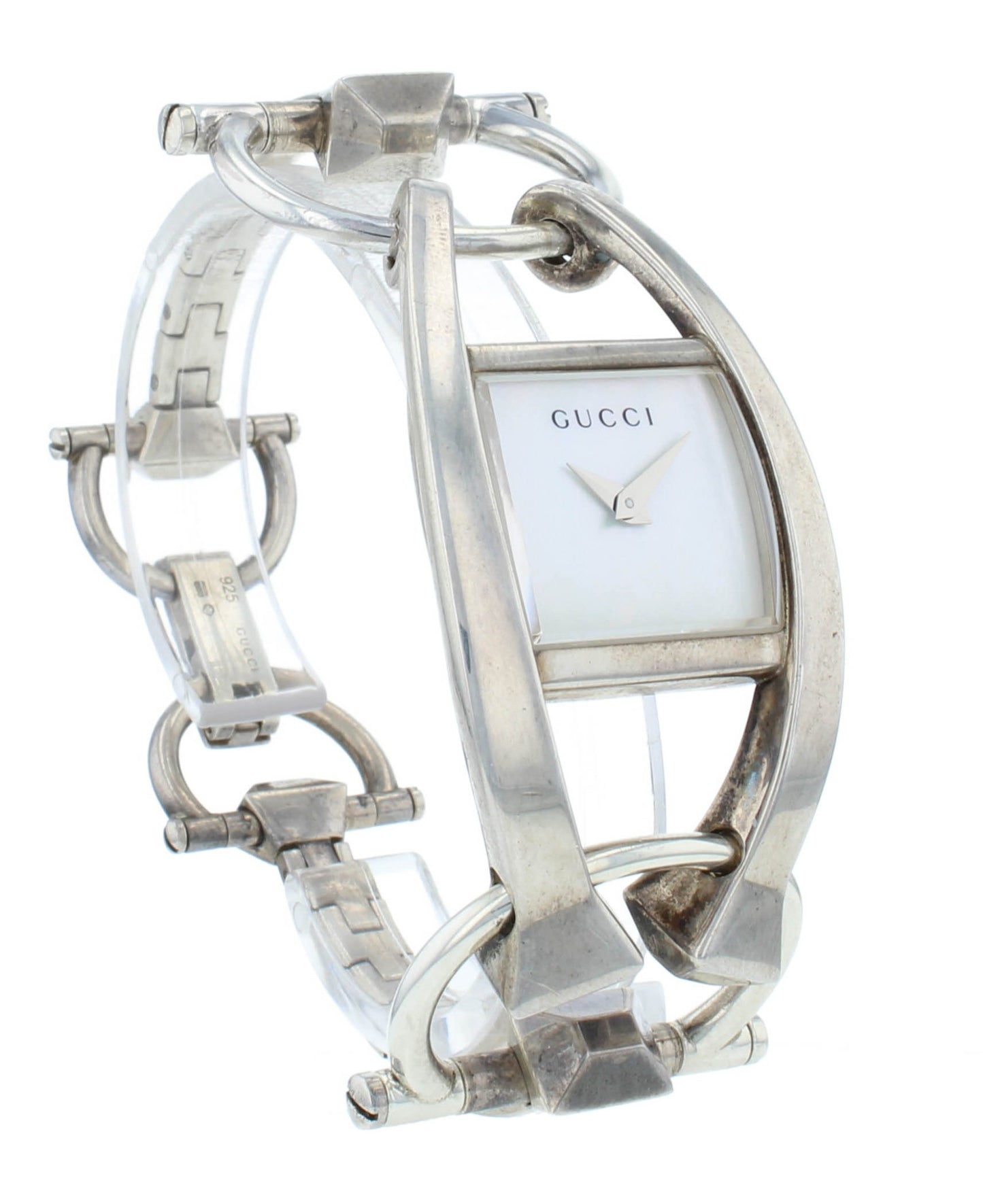 Pre-Owned Gucci Chido  21.5 X 23.5mm White MOP Dial Quartz Ladies Watch YA123501