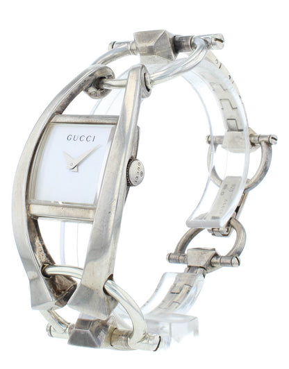 Pre-Owned Gucci Chido  21.5 X 23.5mm White MOP Dial Quartz Ladies Watch YA123501