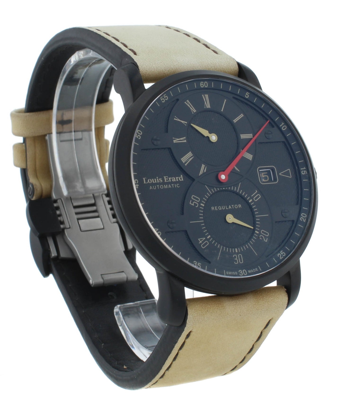 Louis Erard Excellence Manual Wind Black Dial 42mm Men's Watch 86236NN12.BVDN17