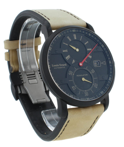 Louis Erard Excellence Manual Wind Black Dial 42mm Men's Watch 86236NN12.BVDN17