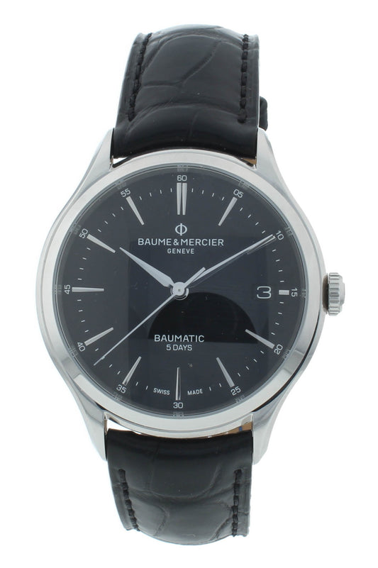Baume & Mercier Clifton Baumatic 40mm Black Dial Automatic Men's Watch MOA10399