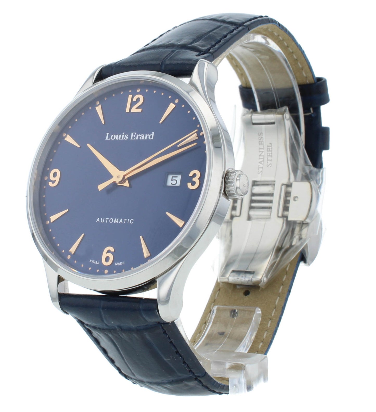 Louis Erard Heritage 40mm Automatic Blue Dial Men's Watch 69219AA15.BDC84