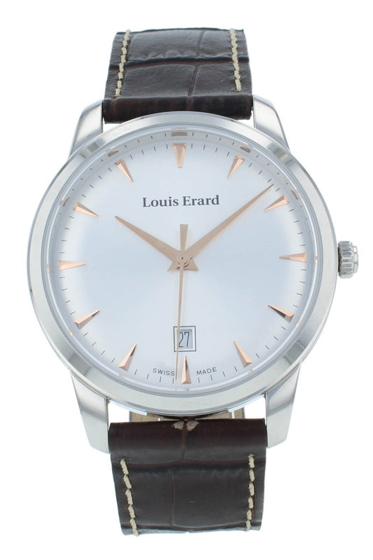 Louis Erard Heritage 40mm Quartz Silver Dial Men's Watch 15920AA31.BEP101