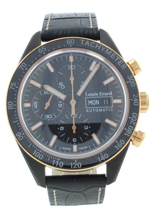 Louis Erard Sportive 44mm Chrono Black Dial Auto Men's Watch 78109NB12.BDCN152
