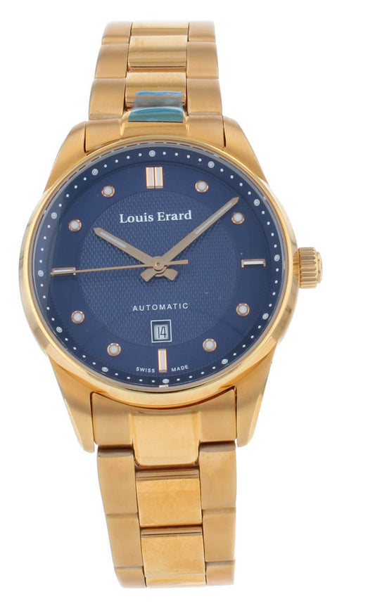 Louis Erard Heritage 30mm Auto Blue Diamond Dial Ladies Watch 20100PR55.BMA55