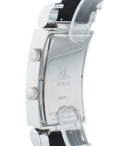 Jacob & Co. Angel Two-Time Zone Red MOP Dial Stainless Steel Quartz Watch