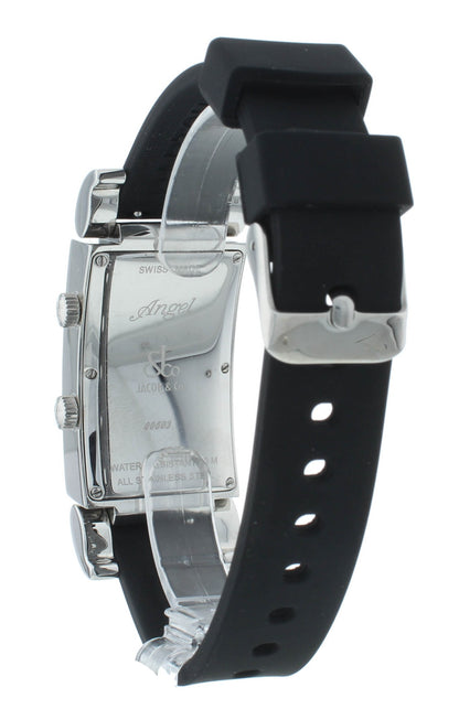 Jacob & Co. Angel Two-Time Zone Red MOP Dial Stainless Steel Quartz Watch