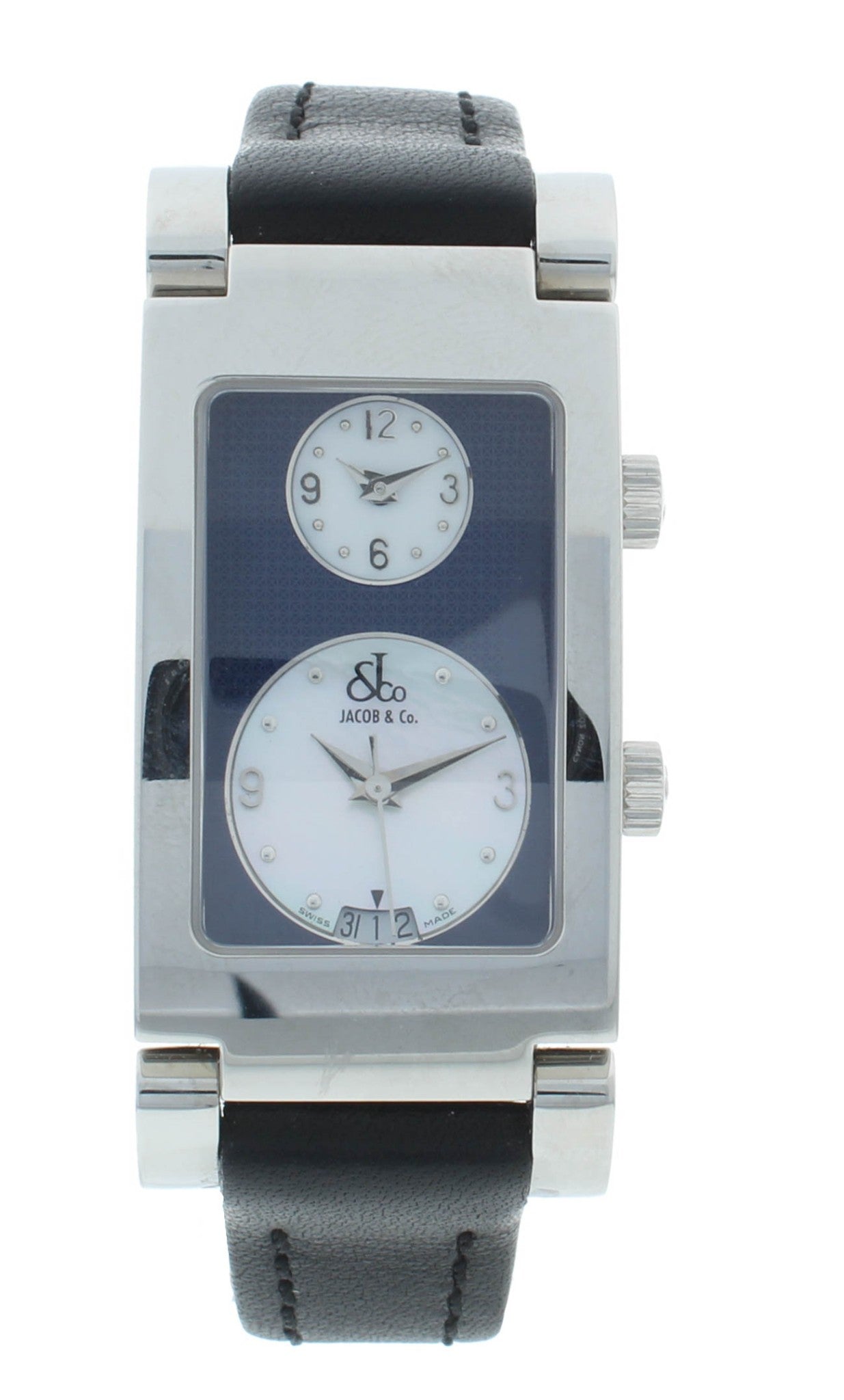 Jacob & Co. Angel Two-Time Zone Blue Dial Stainless Steel Quartz Watch