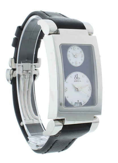 Jacob & Co. Angel Two-Time Zone Blue Dial Stainless Steel Quartz Watch