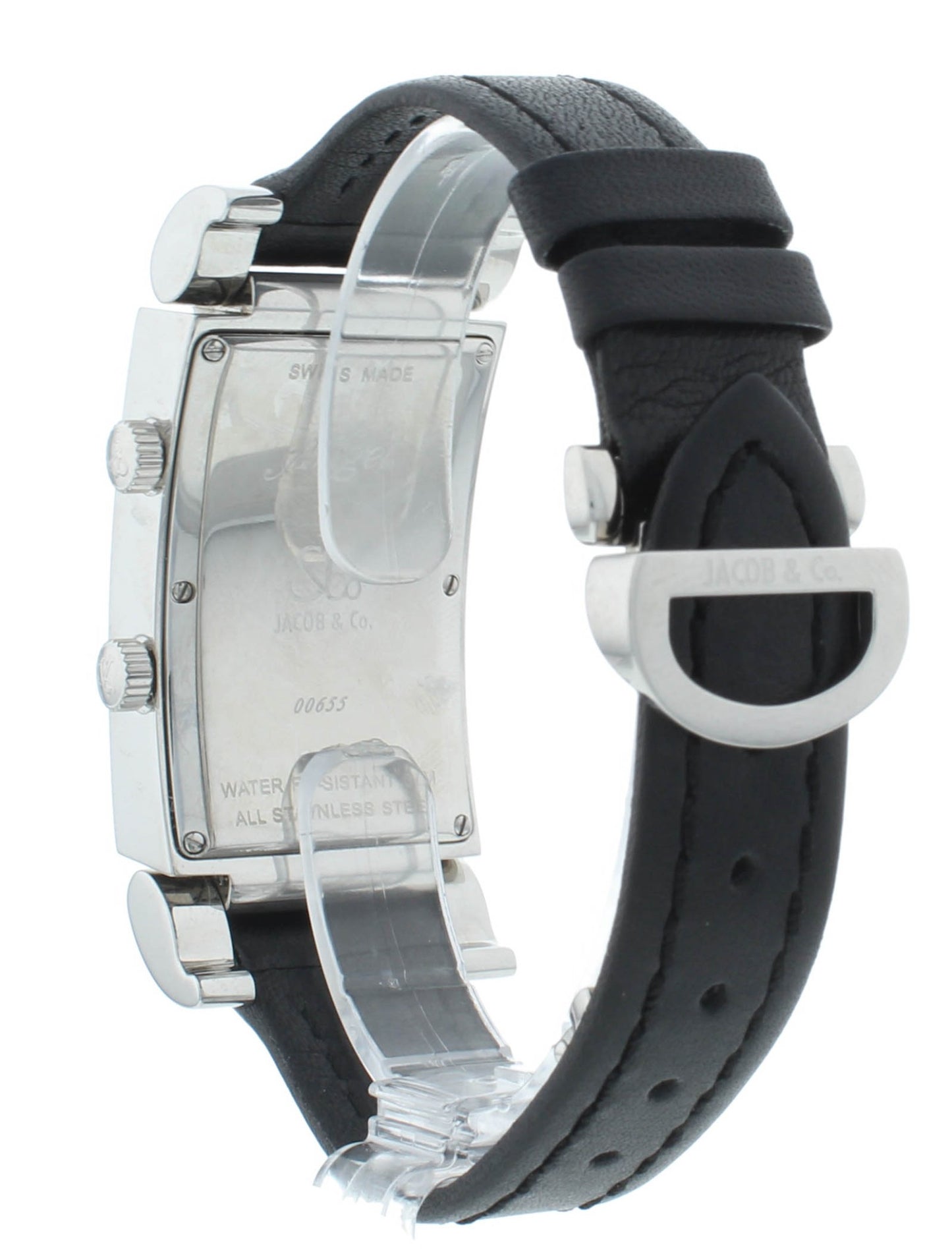Jacob & Co. Angel Two-Time Zone Blue Dial Stainless Steel Quartz Watch