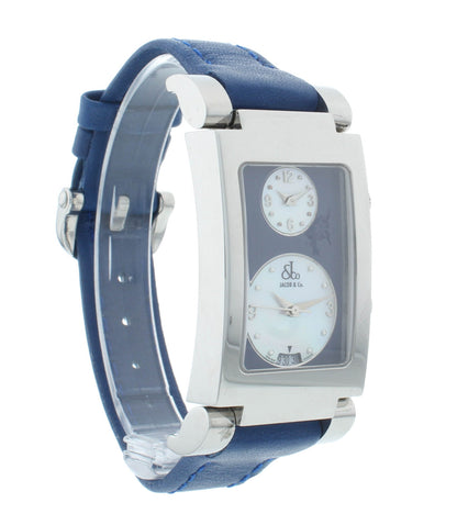 Jacob & Co. Angel Two-Time Zone Blue Dial & Strap Stainless Steel Quartz Watch