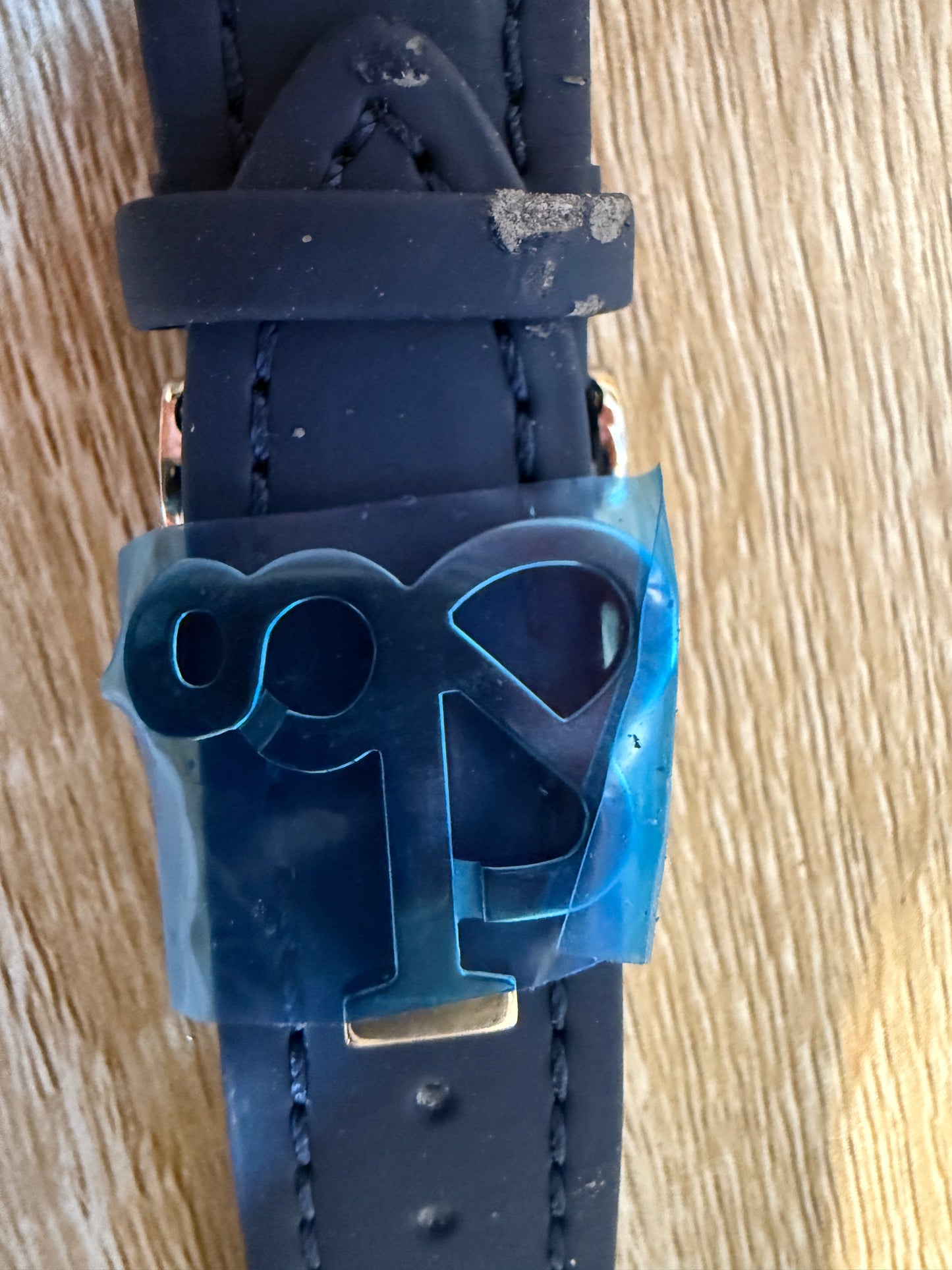 Pre-Owned Original Jacob & Co. Polyurethane 20mm Blue Strap With Steel Buckle