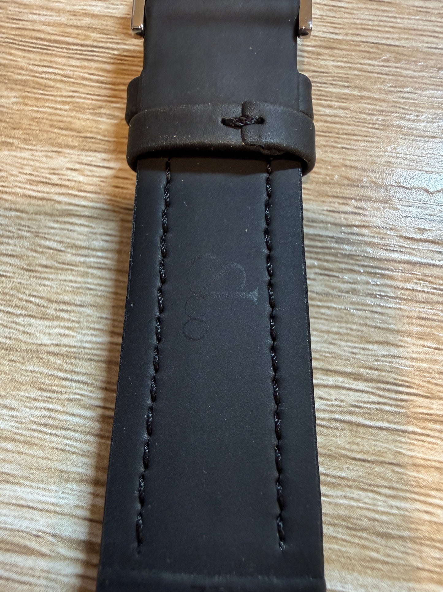 Unworn Original Jacob & Co. Polyurethane 20mm Black Strap With Steel Buckle