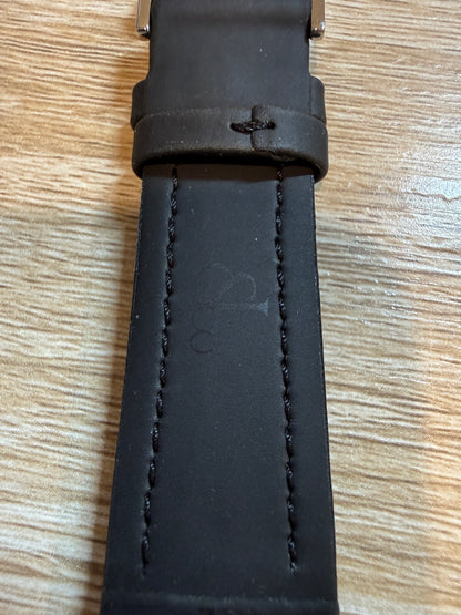Unworn Original Jacob & Co. Polyurethane 20mm Black Strap With Steel Buckle