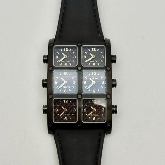 IceLink Senator Six Time Zone 33X45mm Quartz Unisex Watch PVDSATNDA