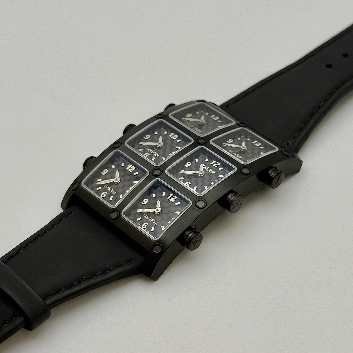 IceLink Senator Six Time Zone 33X45mm Quartz Unisex Watch PVDSATNDA