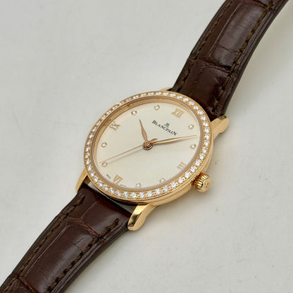 Blancpain Villeret Ultraplate Auto 29mm 18k Rose Gold Ladies Watch 6104-4654-55A