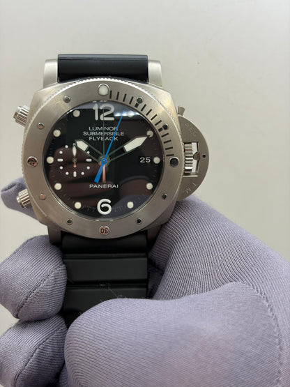 Panerai Sumberisable 42mm Automatic Titanium Black Dial Men's Watch PAM00614
