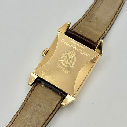 Girard Perregaux Vintage 29x42mm 18k Rose Gold Silver Dial Men's Watch 2595
