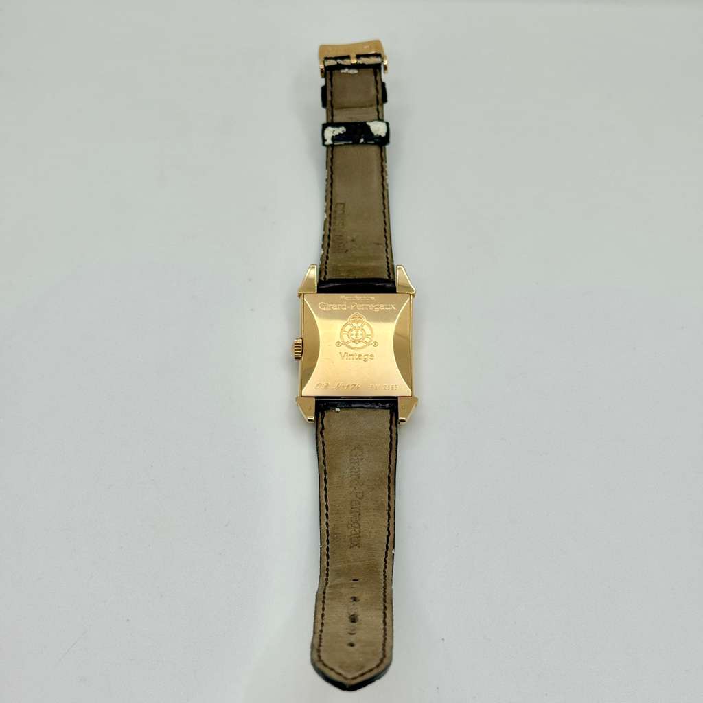 Girard Perregaux Vintage 29x42mm 18k Rose Gold Silver Dial Men's Watch 2595