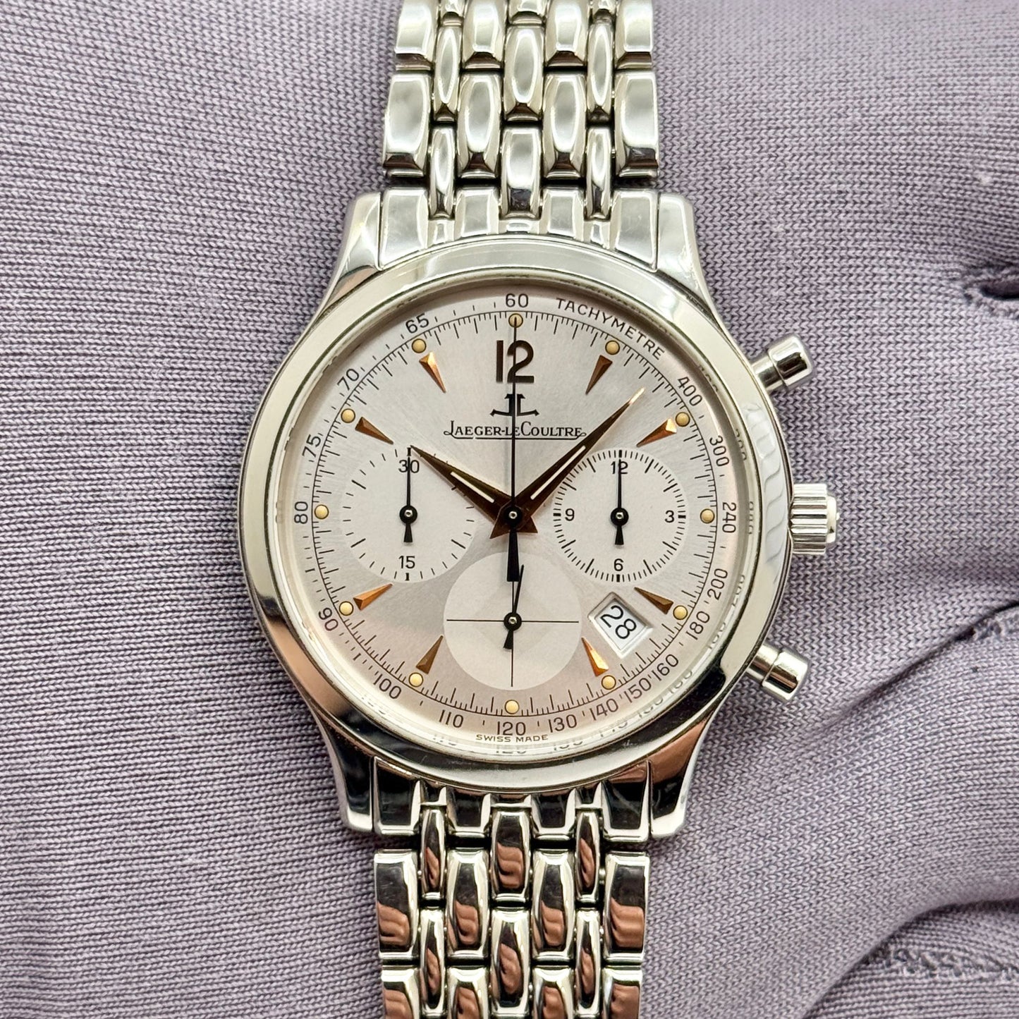 Jaeger LeCoultre Master Control 35mm Quartz Chronograph Ladies Watch 145.8.31