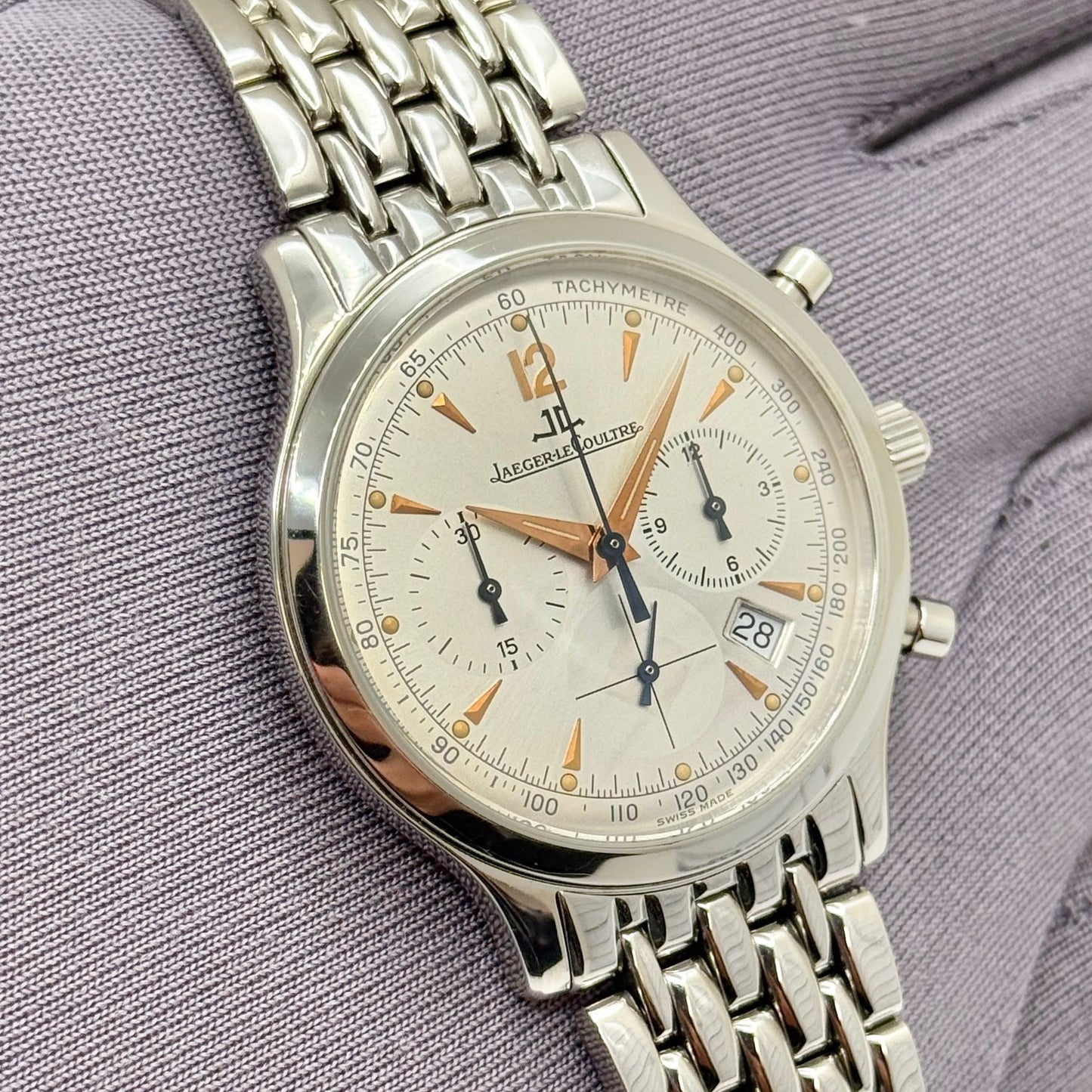 Jaeger LeCoultre Master Control 35mm Quartz Chronograph Ladies Watch 145.8.31