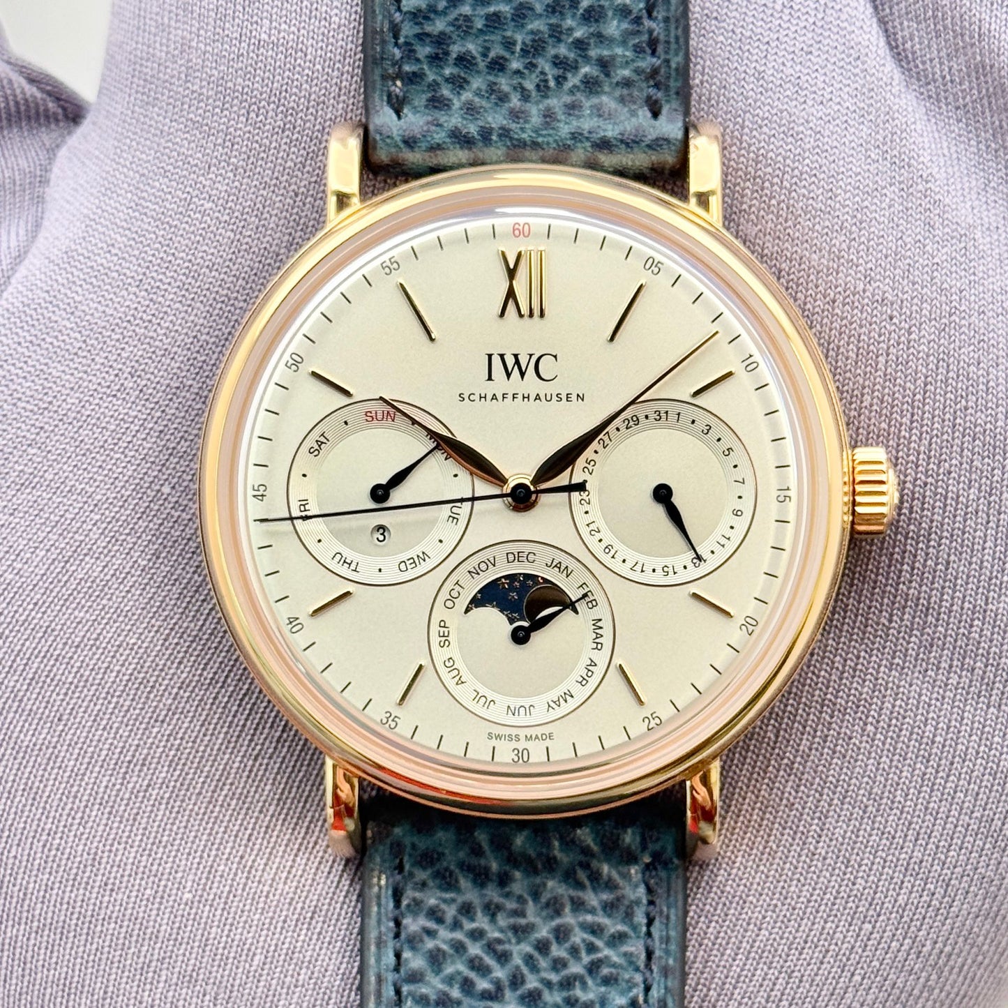 IWC Portofino Perpetual Calendar 40mm 18k Rose Gold Auto Men's Watch IW344602