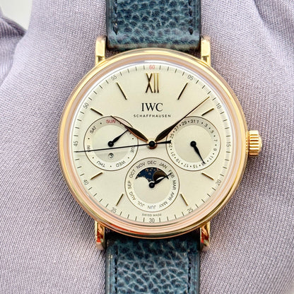 IWC Portofino Perpetual Calendar 40mm 18k Rose Gold Auto Men's Watch IW344602