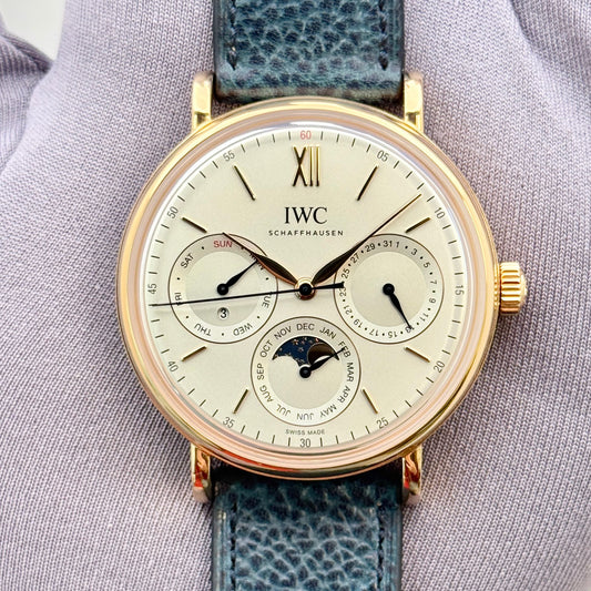 IWC Portofino Perpetual Calendar 40mm 18k Rose Gold Auto Men's Watch IW344602