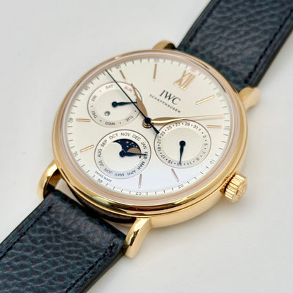 IWC Portofino Perpetual Calendar 40mm 18k Rose Gold Auto Men's Watch IW344602