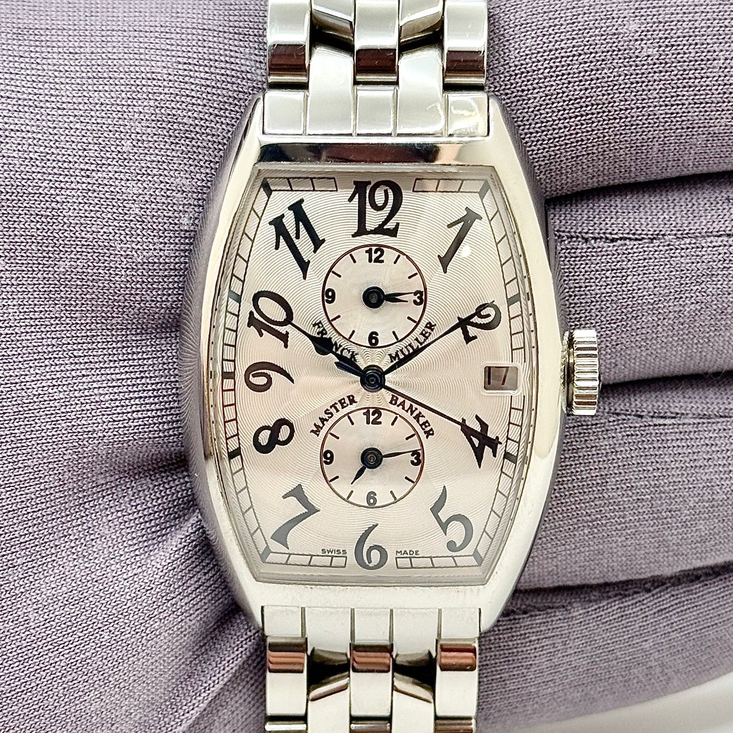 Franck Muller Master Banker 42x32mm Automatic Silver Dial Men's Watch 5850 MB