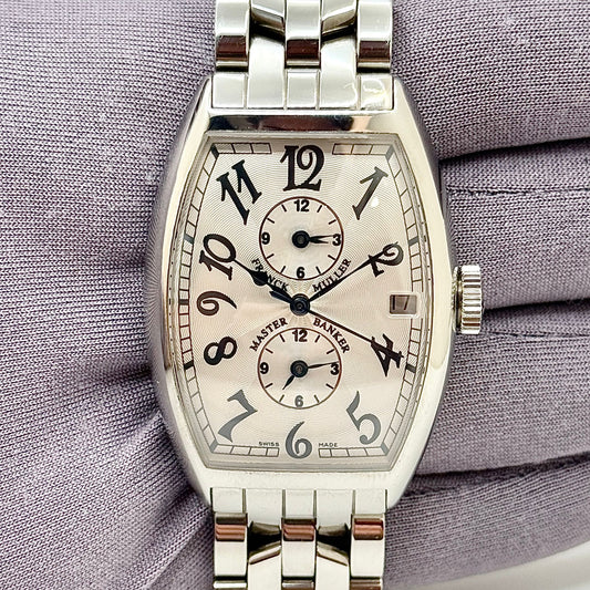 Franck Muller Master Banker 42x32mm Automatic Silver Dial Men's Watch 5850 MB