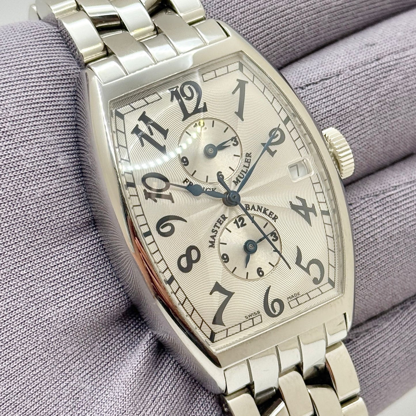 Franck Muller Master Banker 42x32mm Automatic Silver Dial Men's Watch 5850 MB