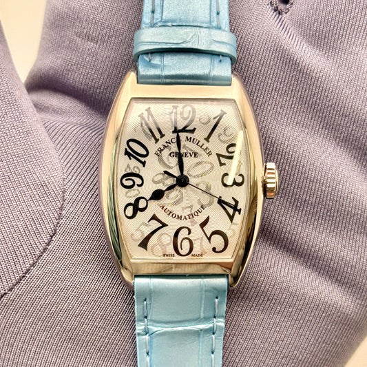 Franck Muller Cintree Curvex 29x39mm 18k White Gold Ladies Watch 7500 SC AT FO