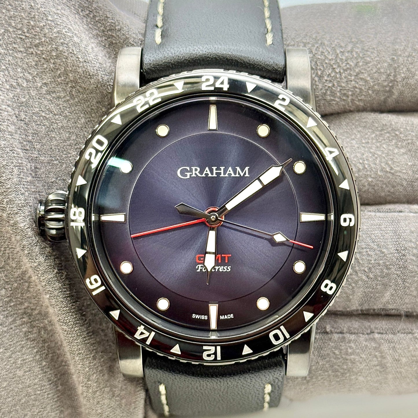 Graham Fortress City GMT 44mm Blue Dial Automatic Men's Watch 2FOBV.U03A