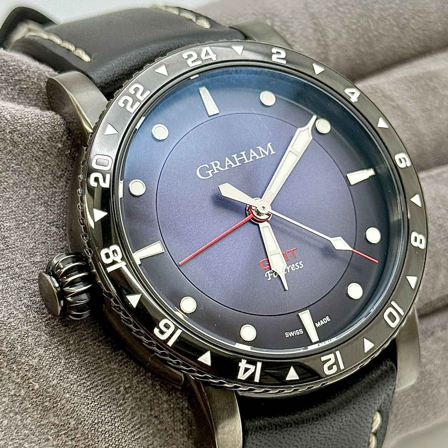 Graham Fortress City GMT 44mm Blue Dial Automatic Men's Watch 2FOBV.U03A